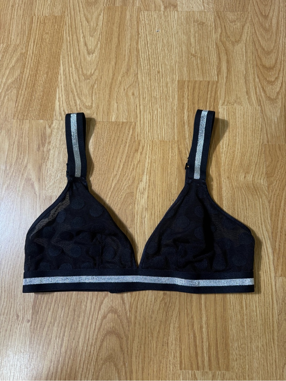 H&M Mesh Black Triangle Bralette - Size 34 B ( NWOT )